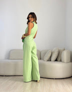Celestia™ | Luxe Draped Wide-Leg Jumpsuit