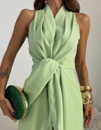 Celestia™ | Luxe Draped Wide-Leg Jumpsuit