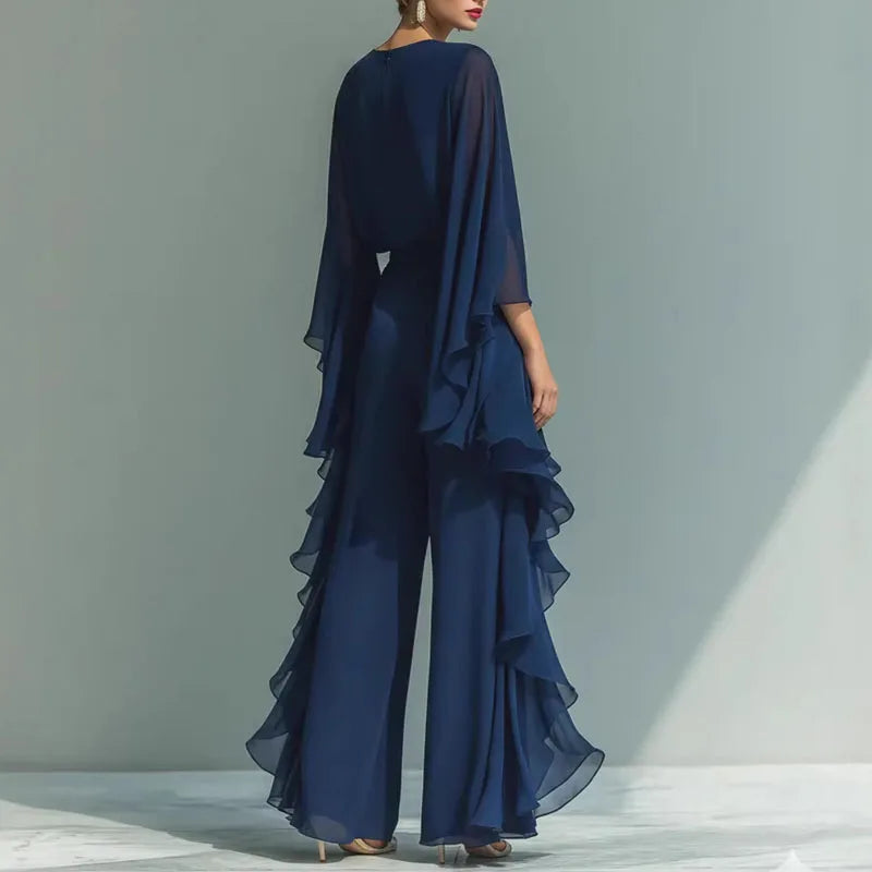 Aurore™ | Layered Chiffon Sleeve Suit